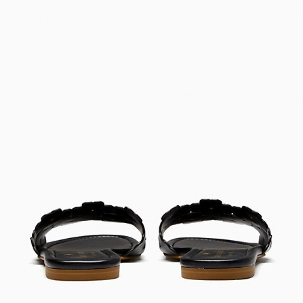NEW Kate Spade Women's US Size 7.5, 8 Daisy Field Slide Sandals, Black Gold - Picture 3 of 4